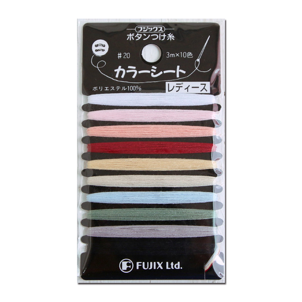 FK109-503 Button Attaching Thread, ladies colors (sheet)