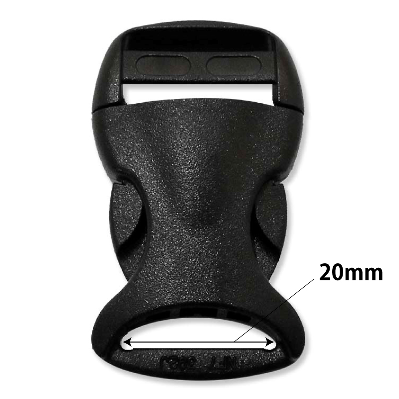 ME-P1816 Strong Plastic Hardware Buckle  20mm  (pack)