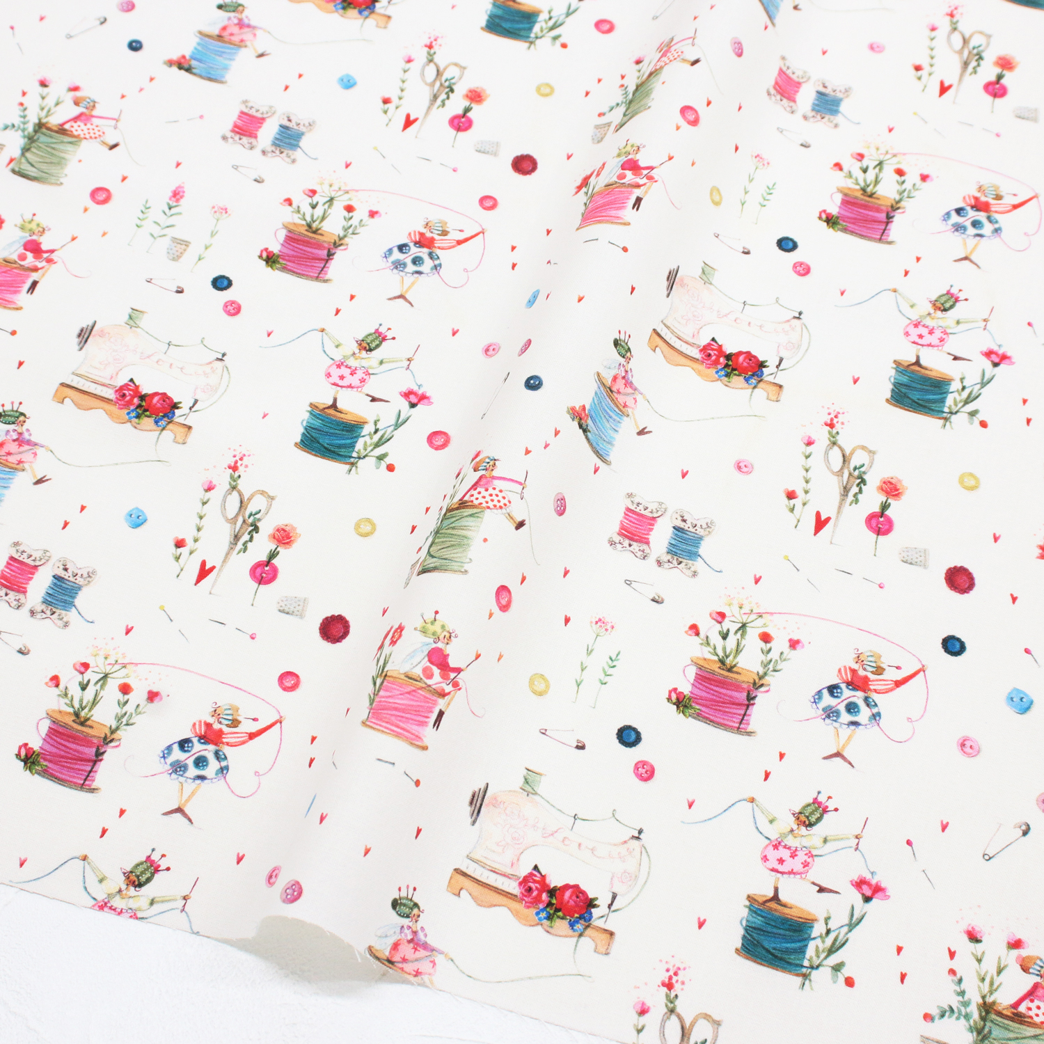 ACU3523-942-50CM Sewing machine and thread acufactum printed fabric approx. 150cm Width, 50cm/unit (sheets)