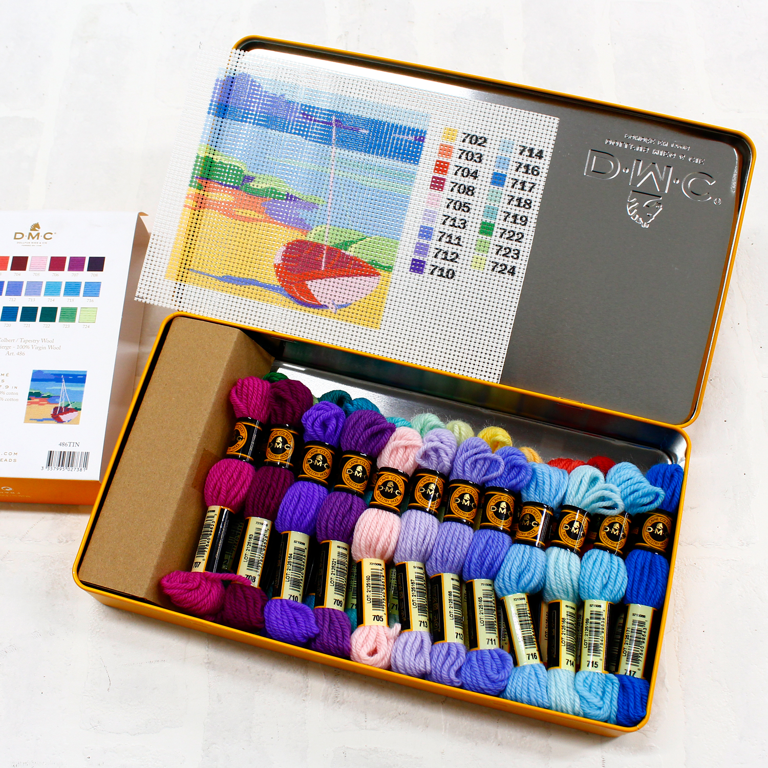 DMC-486TIN DMC Wool Embroidery Thread Tapestry Wool Thread BOX set (set)