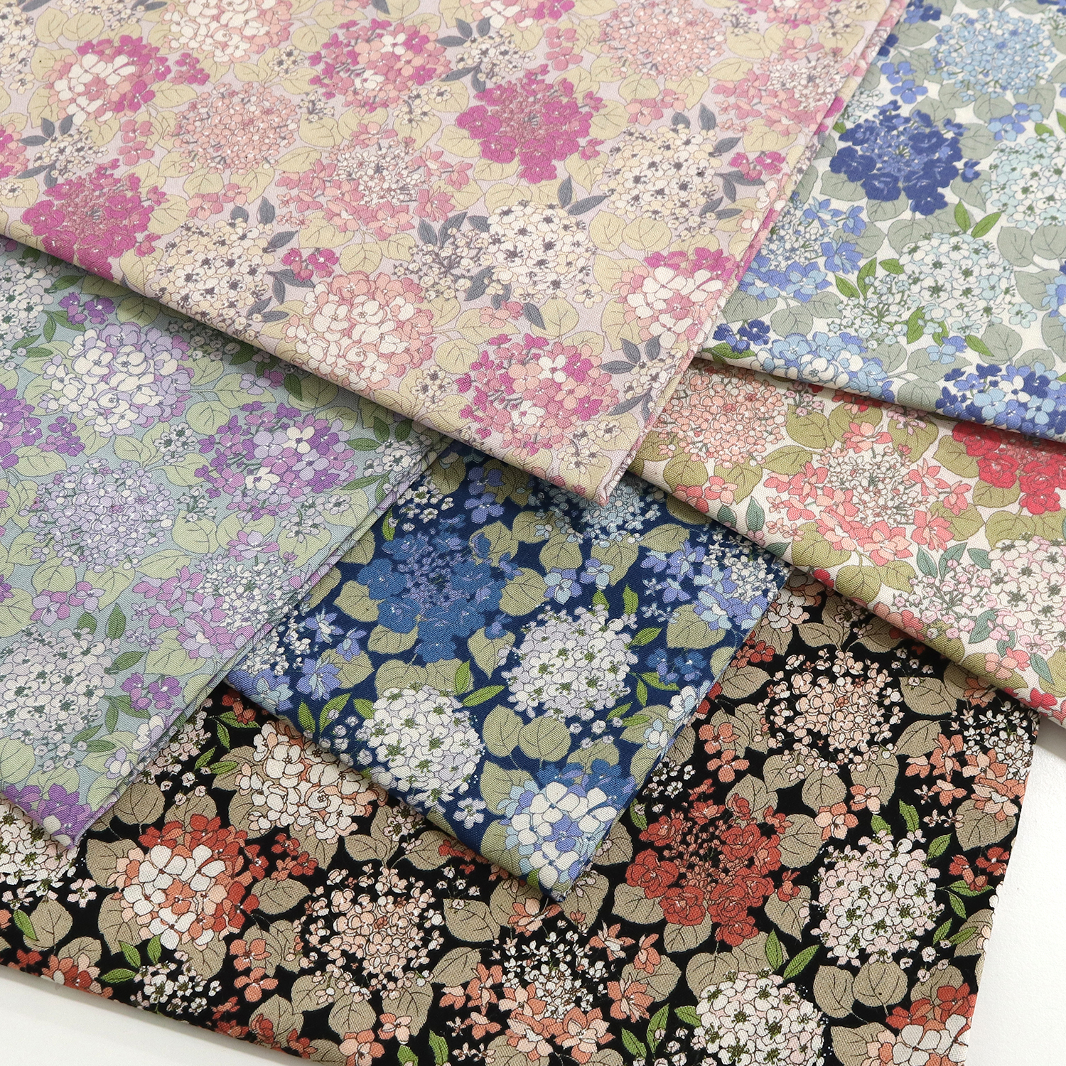 B83071-1 Nostalgia Collection 紫陽花 スケア プリント生地 m単位 (m)