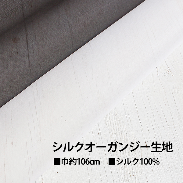 EBI3000-09 シルクオーガンジー生地 巾約106cm 1m単位 (m)