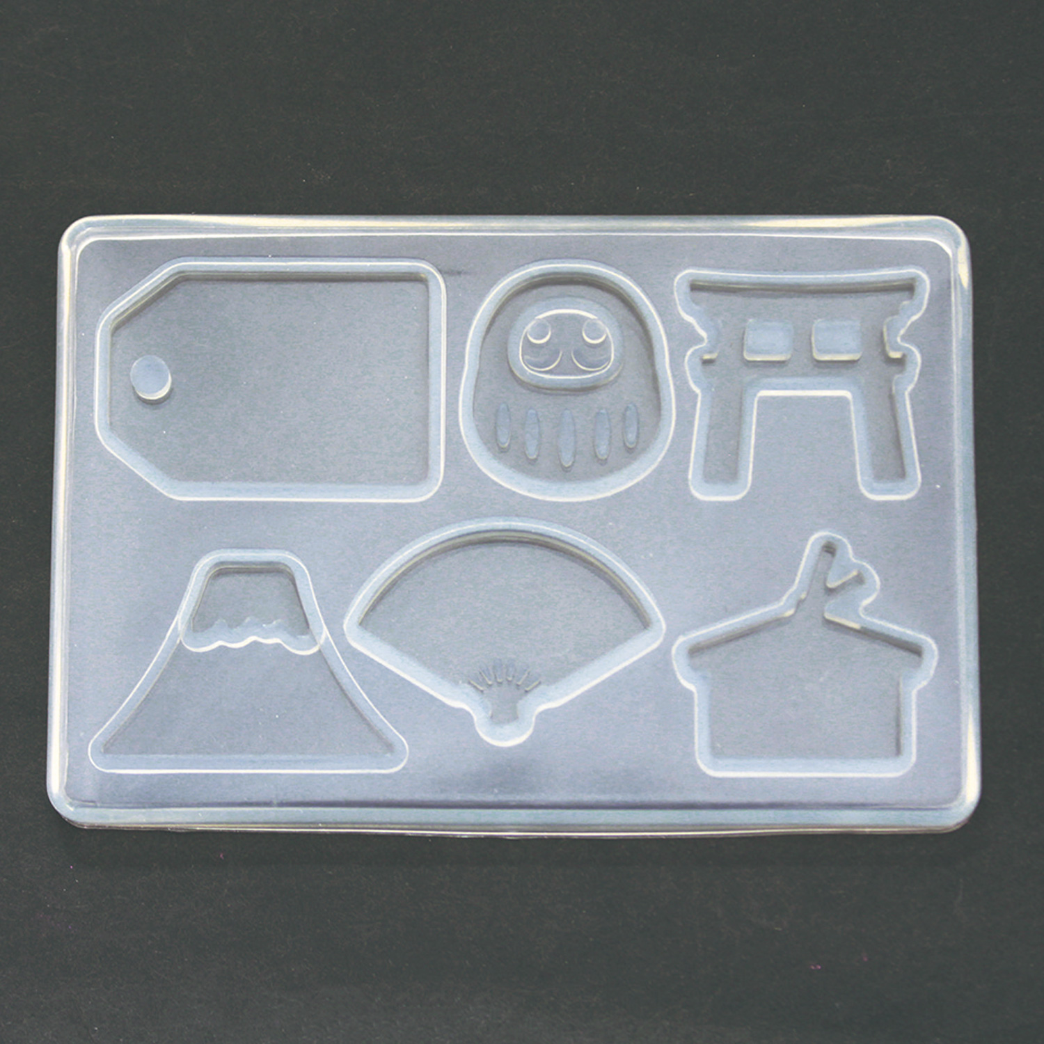 T10-1730　Silicone Mold , Japanese Good Luch Motifs　1pcs　(pcs)