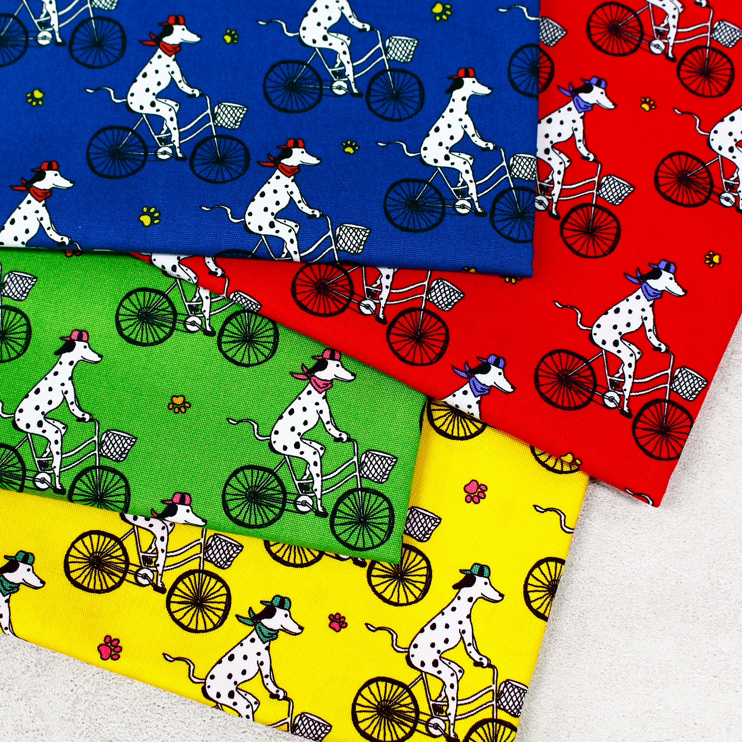 IBK99408-1 Oxprint Fabric Cycling Dalmatian Width approx. 110cm 1m unit (m)