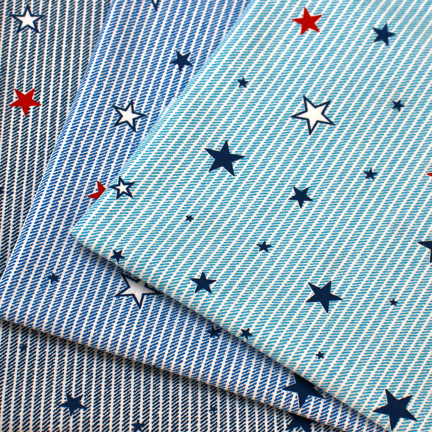 H7119-7 Cotton sheeting stars and stripes 1m unit (m)
