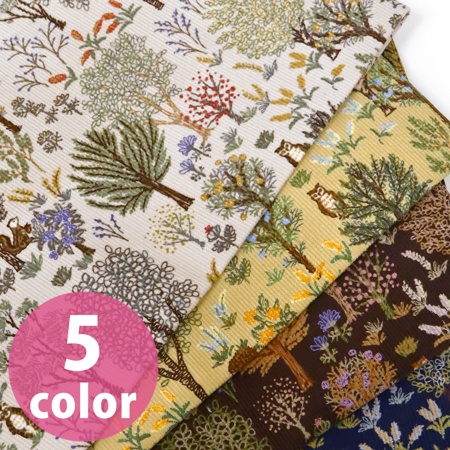 7024-1740-2 21W Corduroy Forest Animals 1m unit (m)