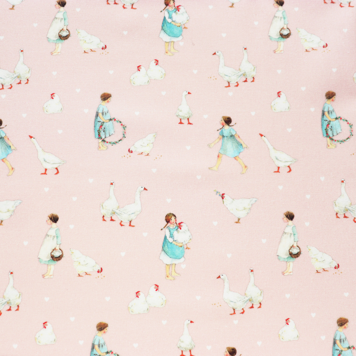 ACU3523-610-50CM acufactum County Life Rose Print Fabric approx. 150cm width 50cm/unit (cm)