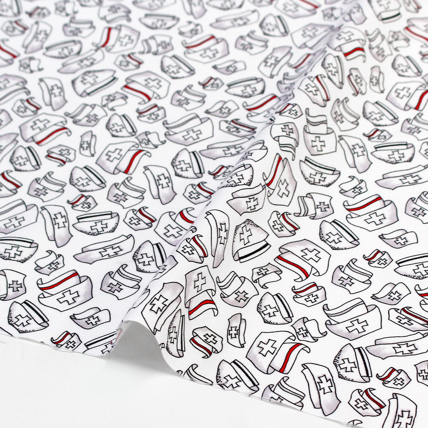 【1030再プリ】■LORA691-800R Loralie Designs USAプリント Happy Hats White , approx.10.9m (roll)