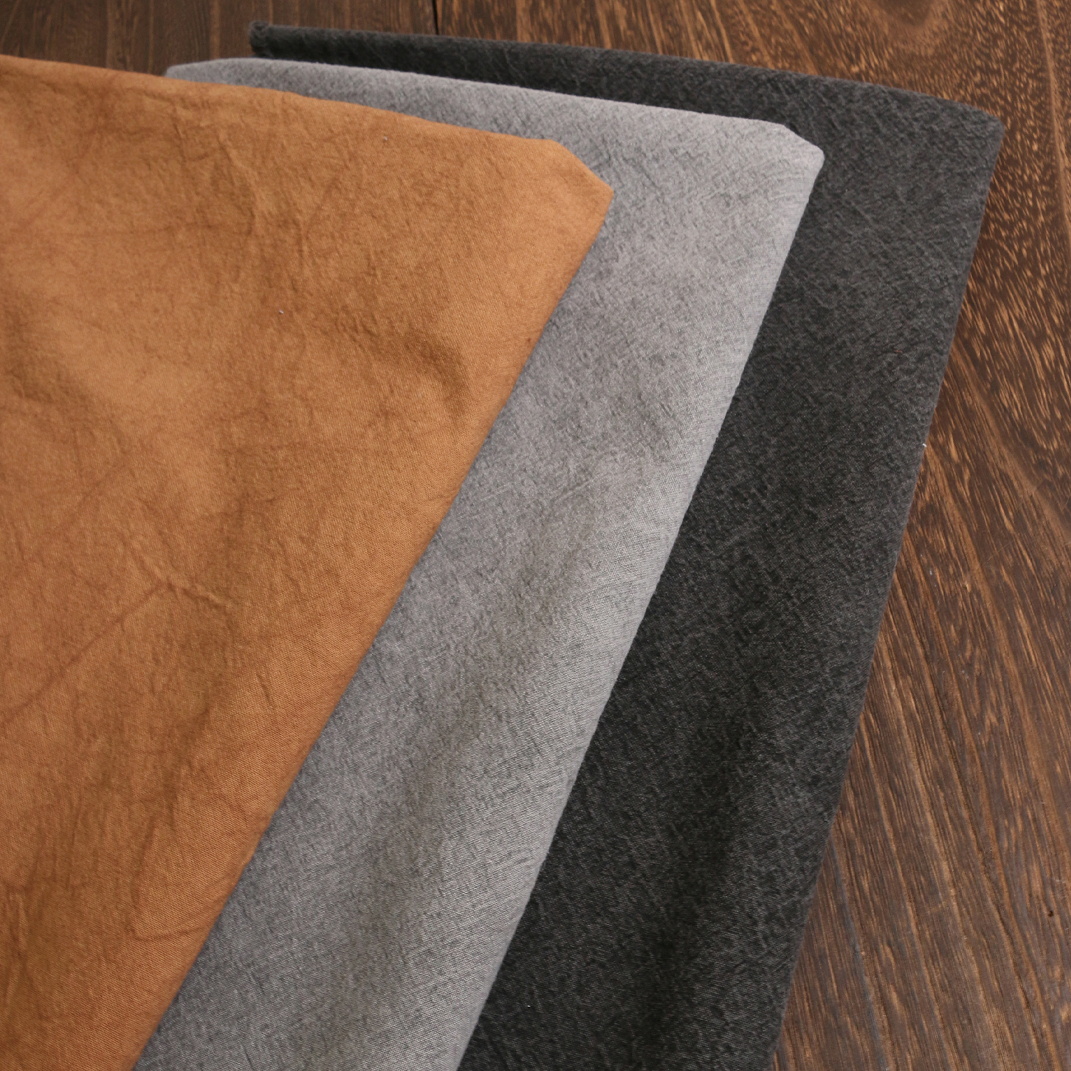 SK400 Chacol ＆Kakishibu Dyed Organic Cotton Fabric ,width approx.104cm ,1m/unit  (m)