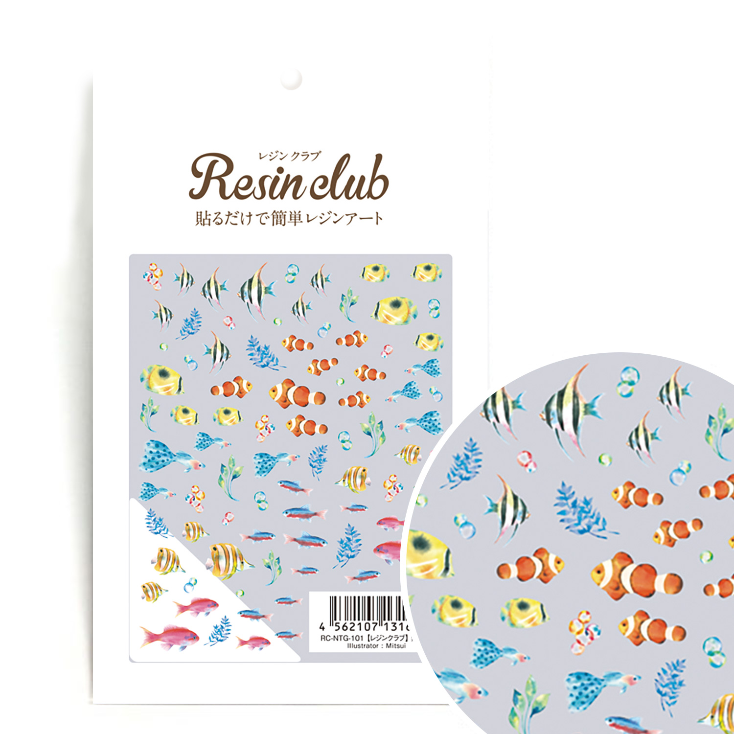 RC-NTG-101 UV Resin Sticker -Tropical Fish- <Double-sided> (sheet)
