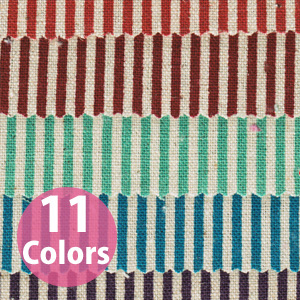[Order upon demand, not cancellable] ■ICH19000R-2 Cotton/Linen Blend Canvas Stripes bolt 12m (roll)