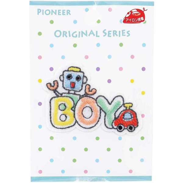 WB400-23008 オリジナル ワッペン BOY ロボット・車 (枚)