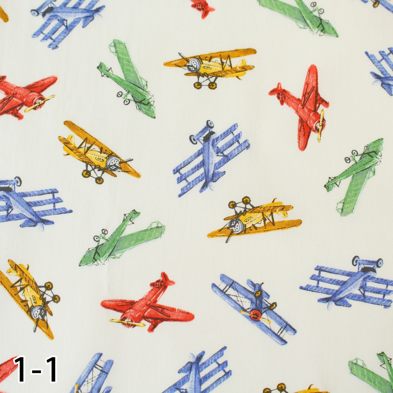 【WEB限定・原反特価】■B850456-1-1　AmericanVintage ブロードプリント生地　飛行機　巾約112cm　原反特価（巻）