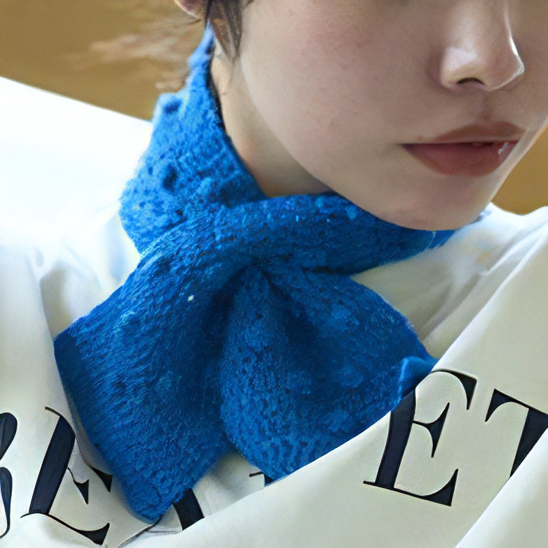 【受注会】REC30124 ダイヤ柄の１玉ミニマフラー  レシピ(枚)