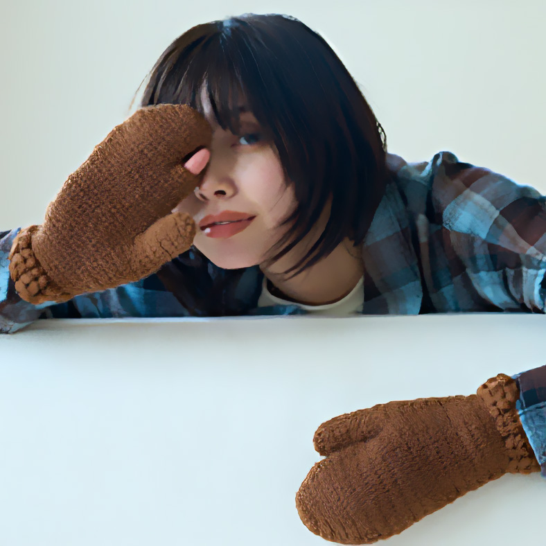 【受注会】REC30125 指出し穴つき２玉ミトン  レシピ(枚)