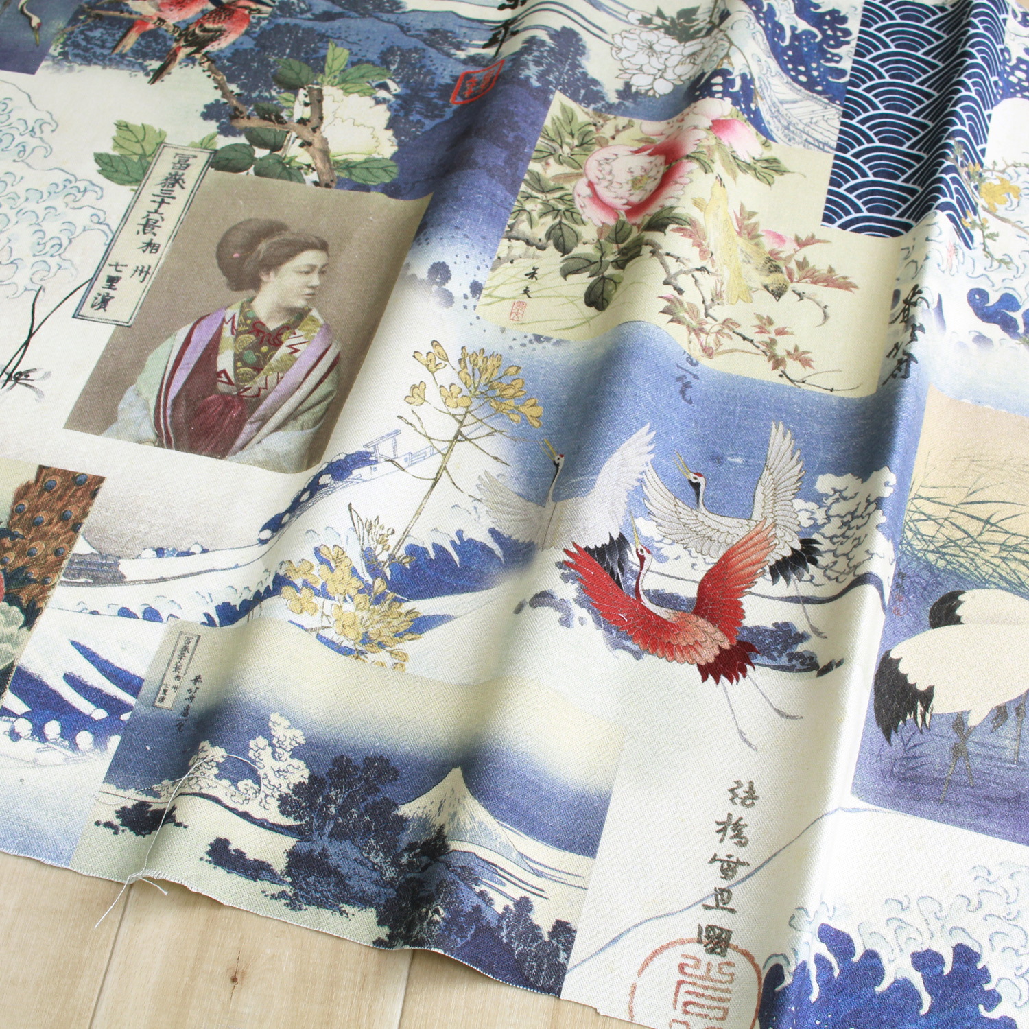BB1313-480-50CM 東海道五十三次 Oxprint fabric", imported from Netherland", Width approx.140cm", 50cm/unit (sheet)