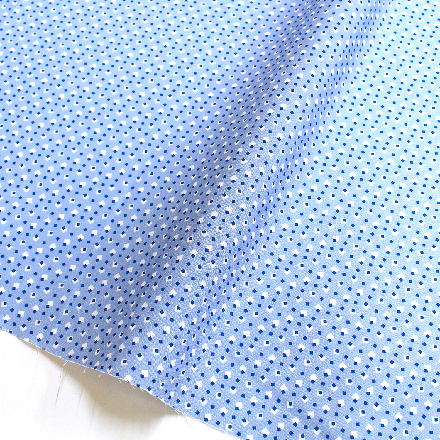 【春フェア】【1120新柄】ROB22976-4 ブルー 無限の四角 ROBERTKAUFMAN ロバートカフマン USAプリント 1m単位 (m)