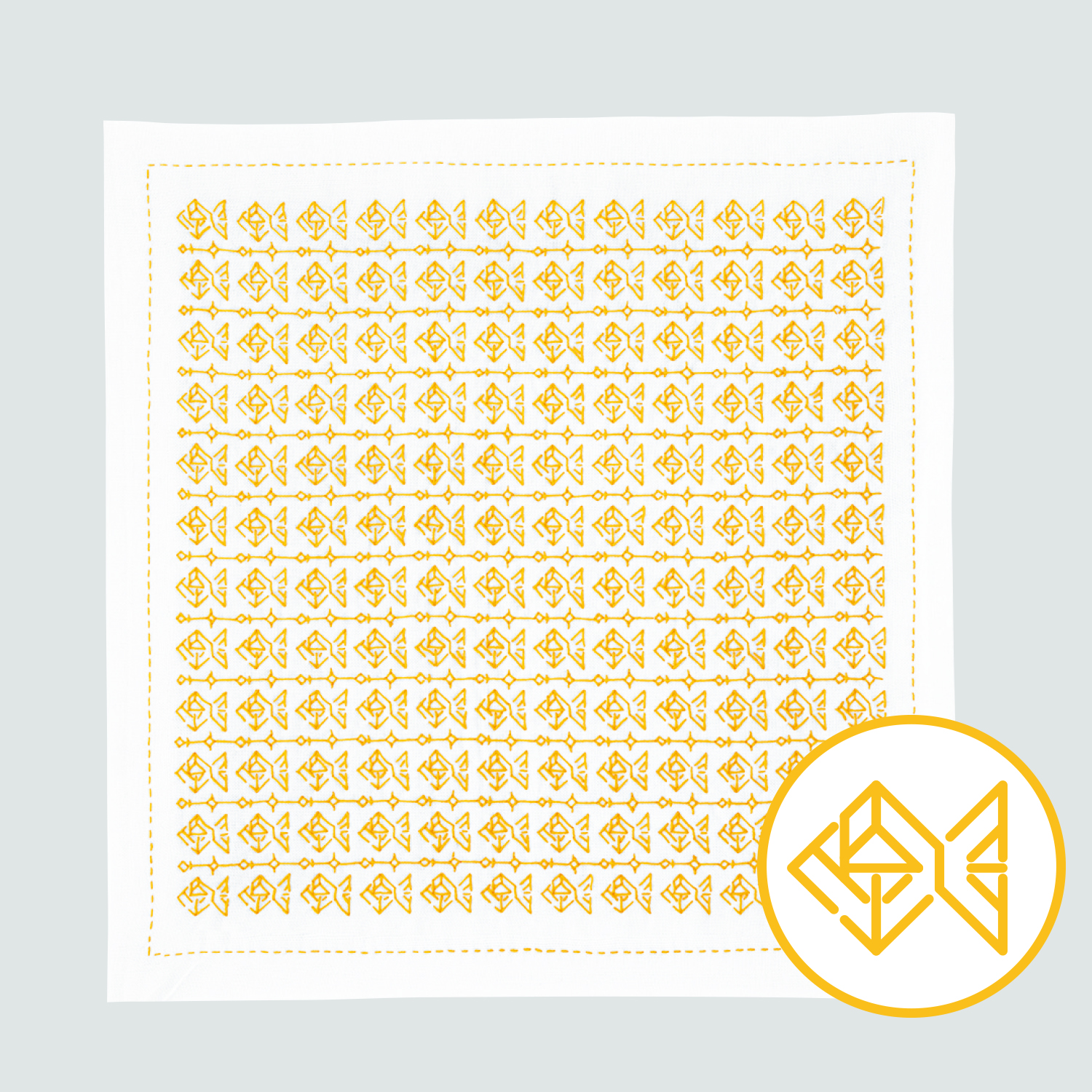 【お取り寄せ・返品不可】OLY-SK417 Olympus 刺し子キット 一目刺しの花ふきん-折り紙- 金魚 (組)