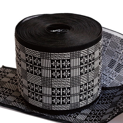 HER720　Tatami Edge Tape Check Black 10m  (Roll)