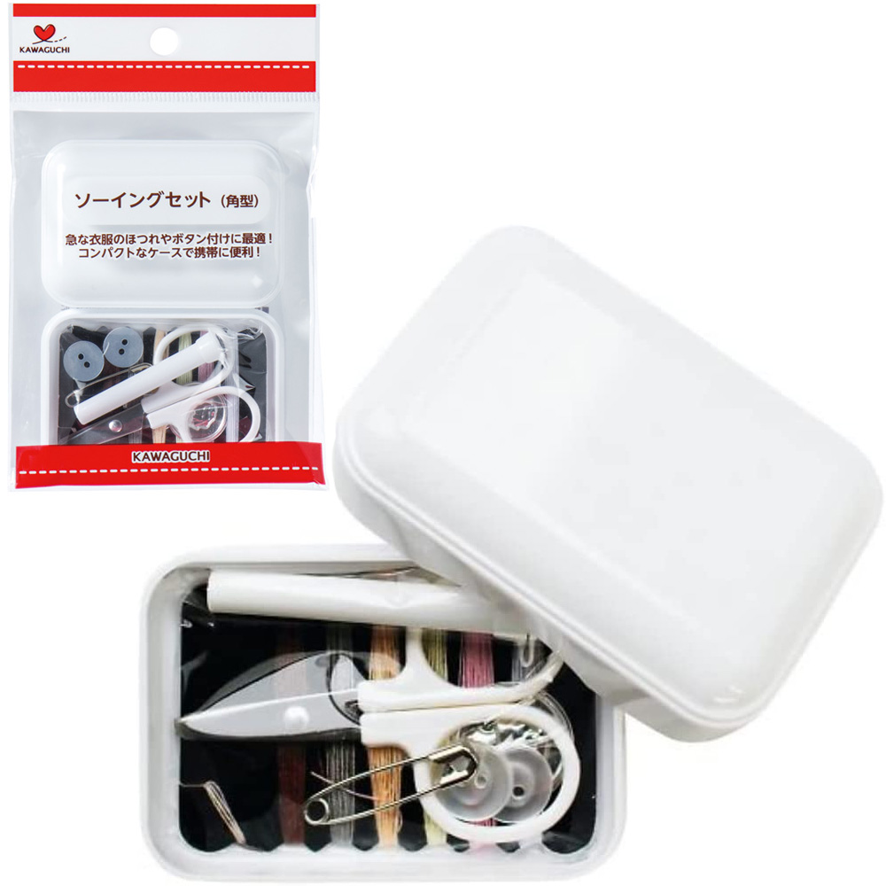 TK13276 KAWAGUCHI Sewing Set, square, white (pcs)