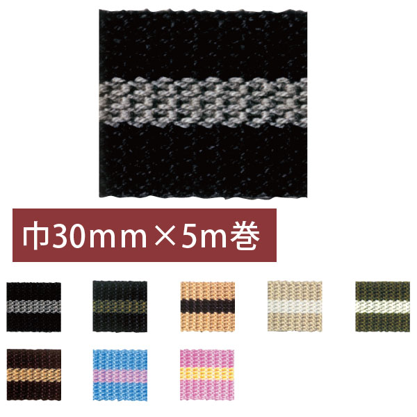 PR3300-301　Preppy Webbing　30mm x 5m (roll)