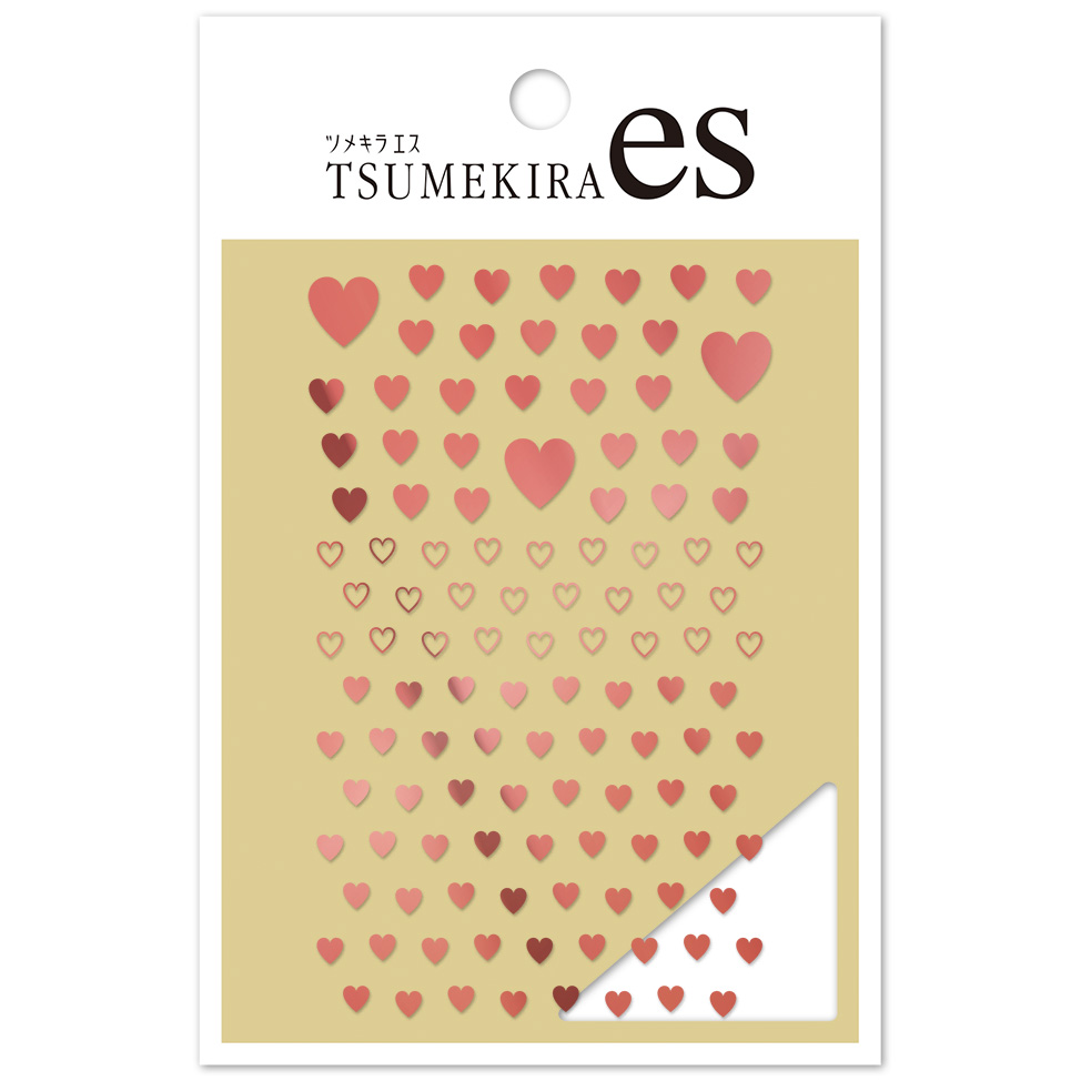 【お取り寄せ・返品不可】ES-MGN-014 【es】MEGU NAIL プロデュース MEGUハート PINK GOLD（ジェル専用） ツメキラ ネイルシール 2025年12月発売 (枚)