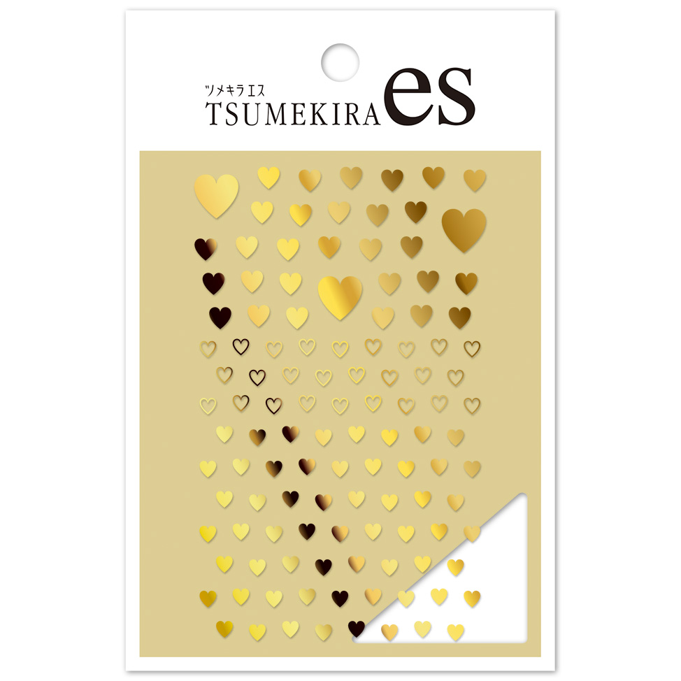 【お取り寄せ・返品不可】ES-CHT-009 【es】カラーハート GOLD（ゴールド）（ジェル専用） ツメキラ ネイルシール 2025年12月発売 (枚)