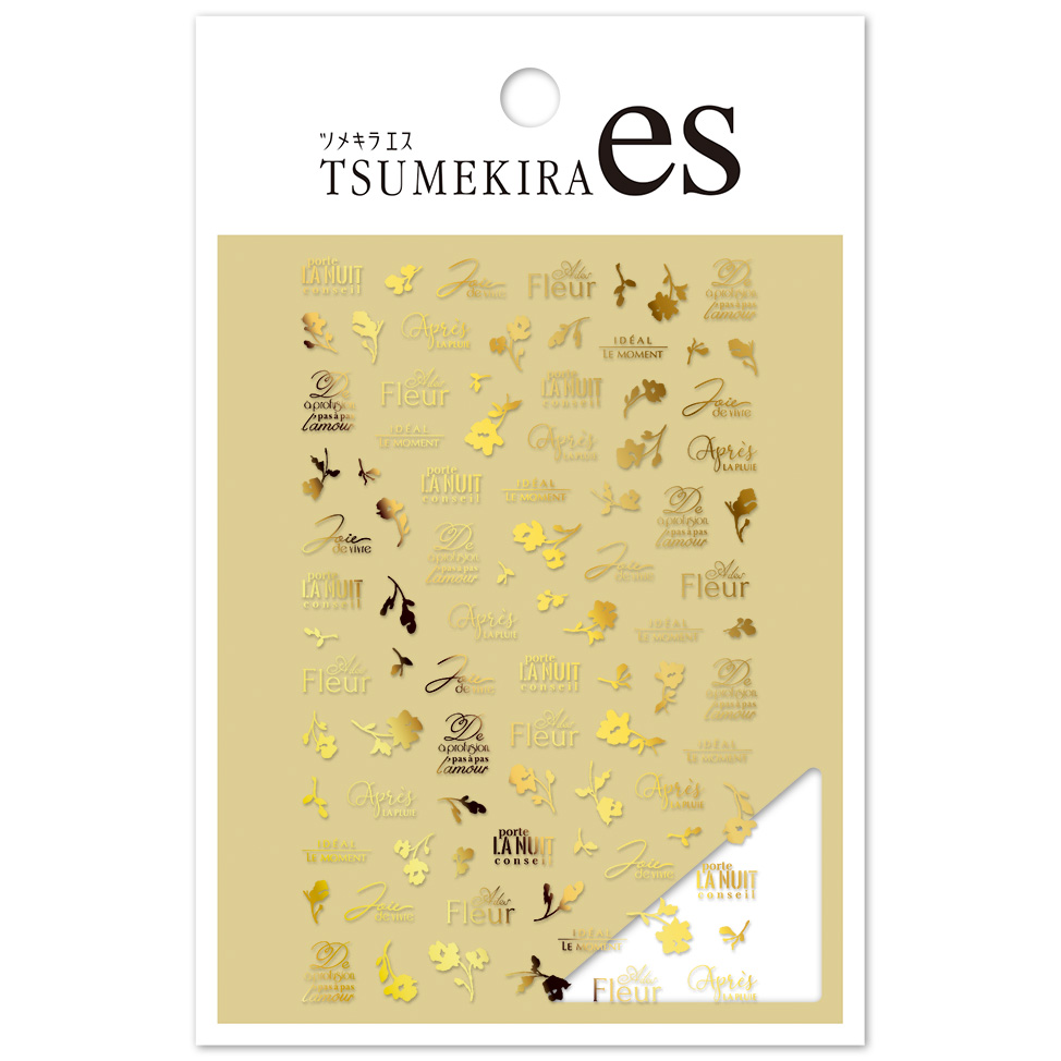 【お取り寄せ・返品不可】ES-EFK-023 【es】effrontee kyoko プロデュース Logos la carte ゴールド（ジェル専用） ツメキラ ネイルシール 2025年12月発売 (枚)