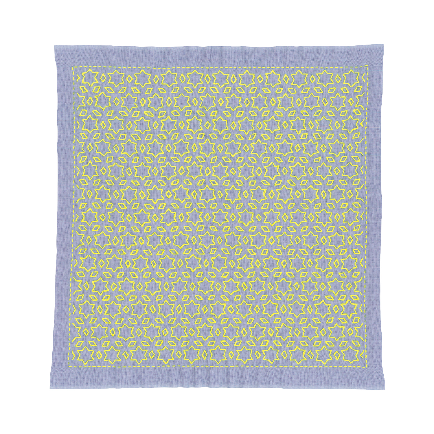 【Non-cancellable】 OLY-SK362 Sashiko Kit Hitomezashi Hanafukin Hoshi to Mitsu-Bishi  (pcs)