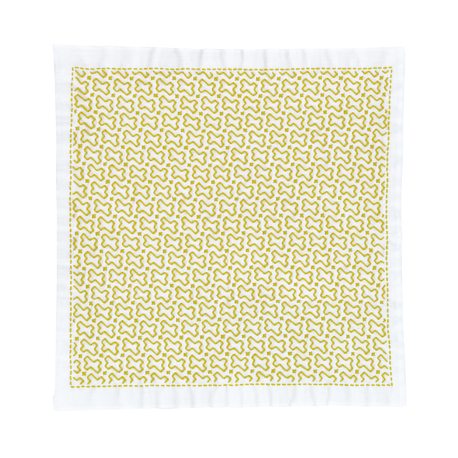 【Non-cancellable】 OLY-SK356 Sashiko Kit Hitomezashi Hanafukin Nagashi-Juji  (pcs)