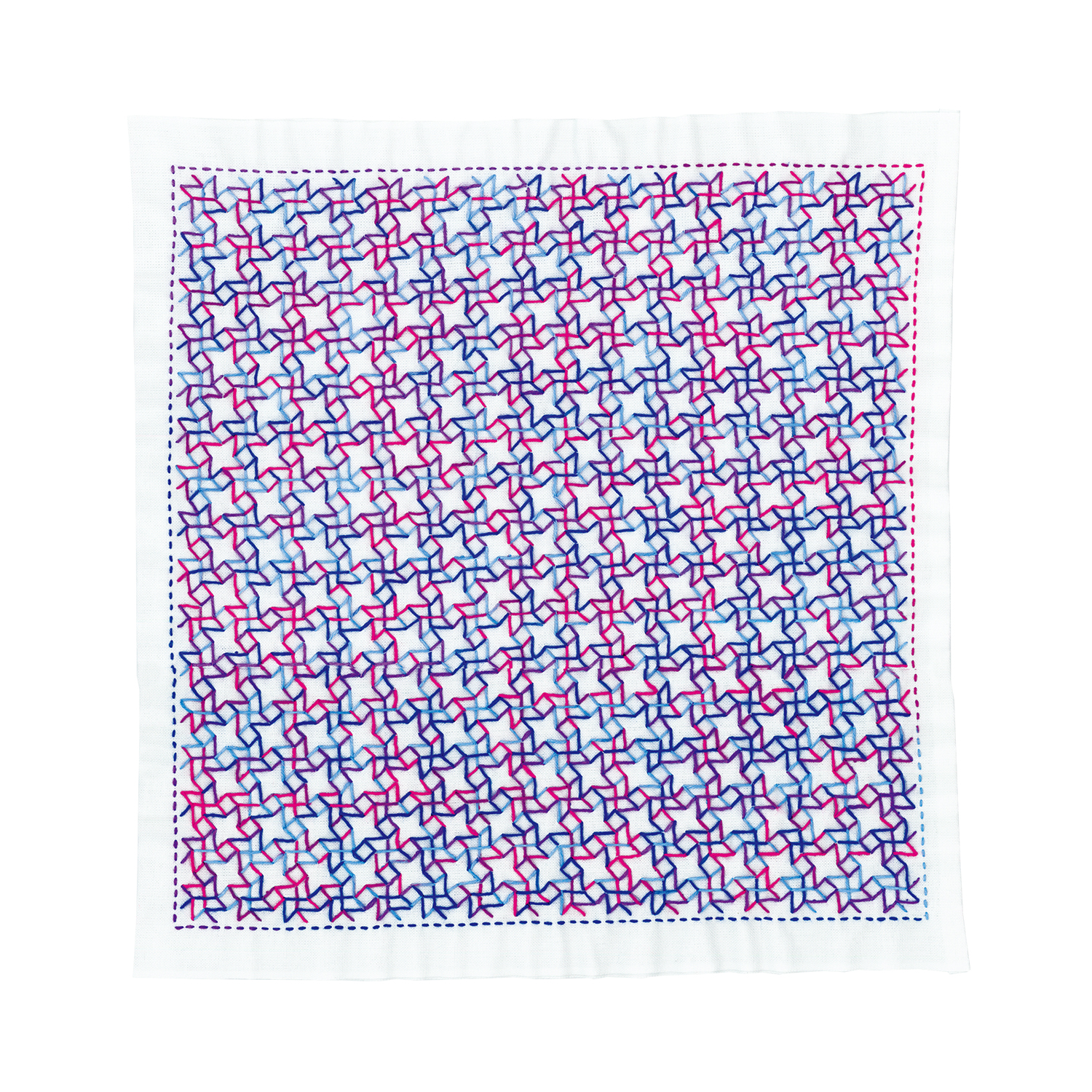 【Non-cancellable】 OLY-SK358 Sashiko Kit Hitomezashi Hanafukin Fusha  (pcs)