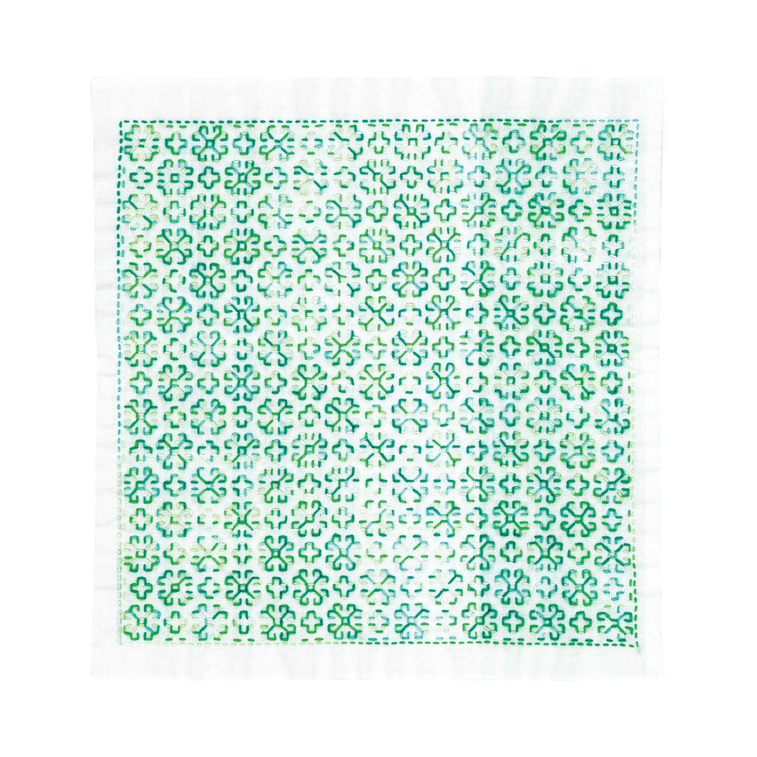 【Non-cancellable】 OLY-SK359 Sashiko Kit Hitomezashi Hanafukin Magaretto  (pcs)