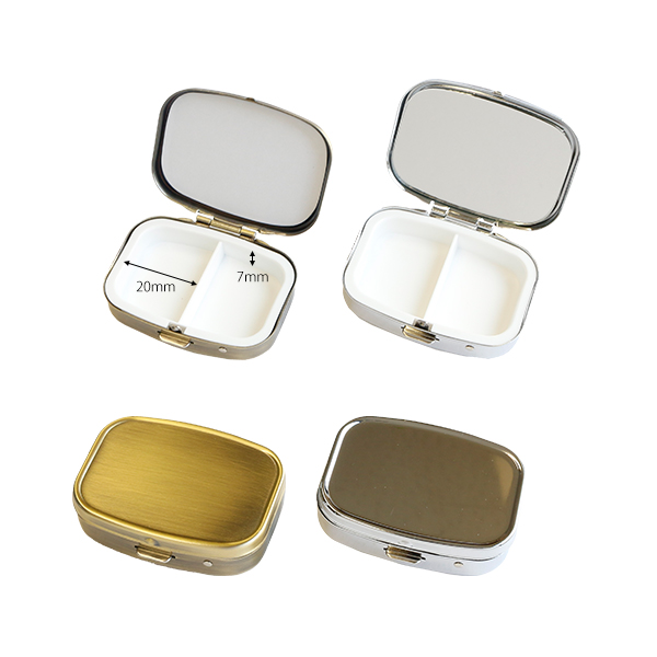 A8-30 Pill Case (with mirror) Silver (pcs)