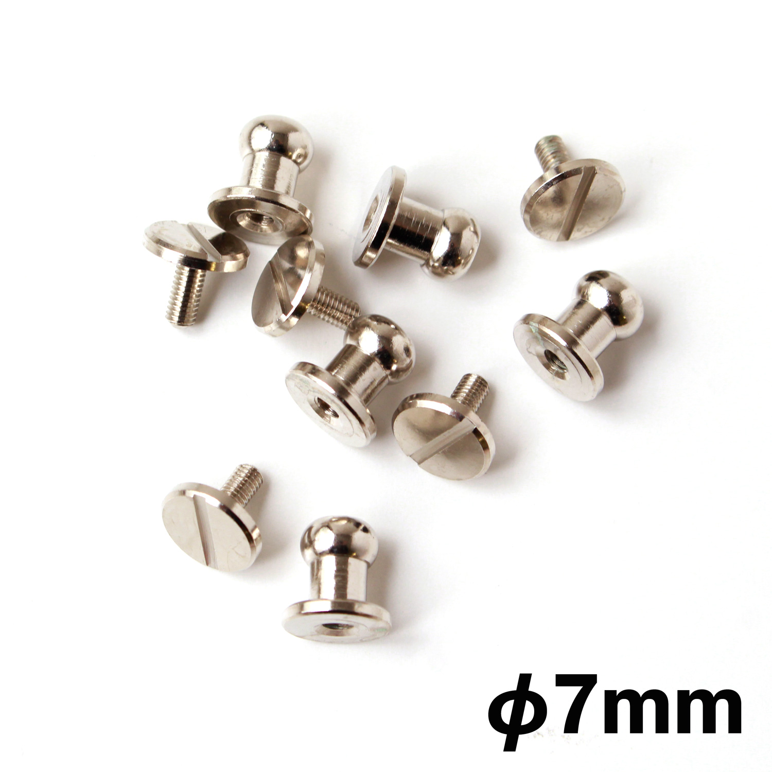 Screwable Knob Stopper Clasp S diameter 7mm 5pcs (bag)