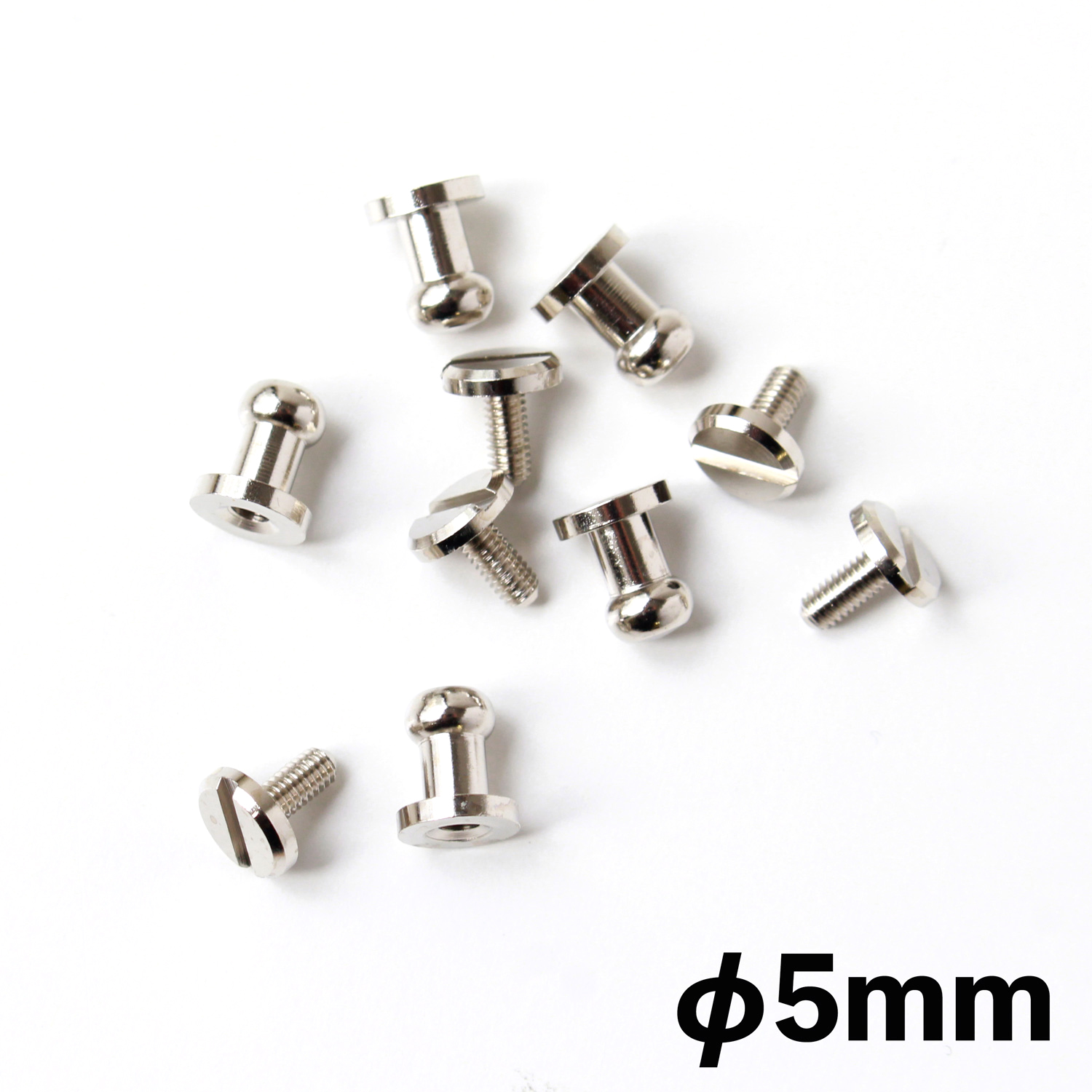 Screwable Knob Stopper Clasp S diameter 5mm 5pcs (bag)