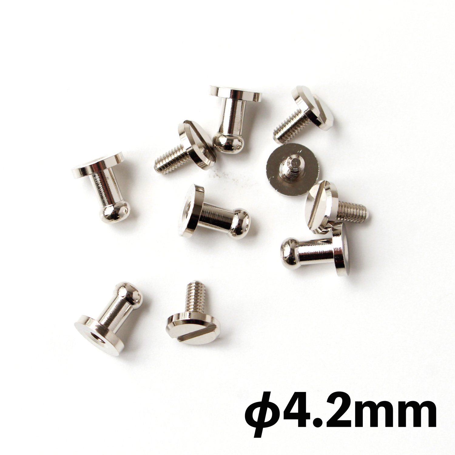 Screwable Knob Stopper Clasp S diameter 4.2mm 5pcs (bag)