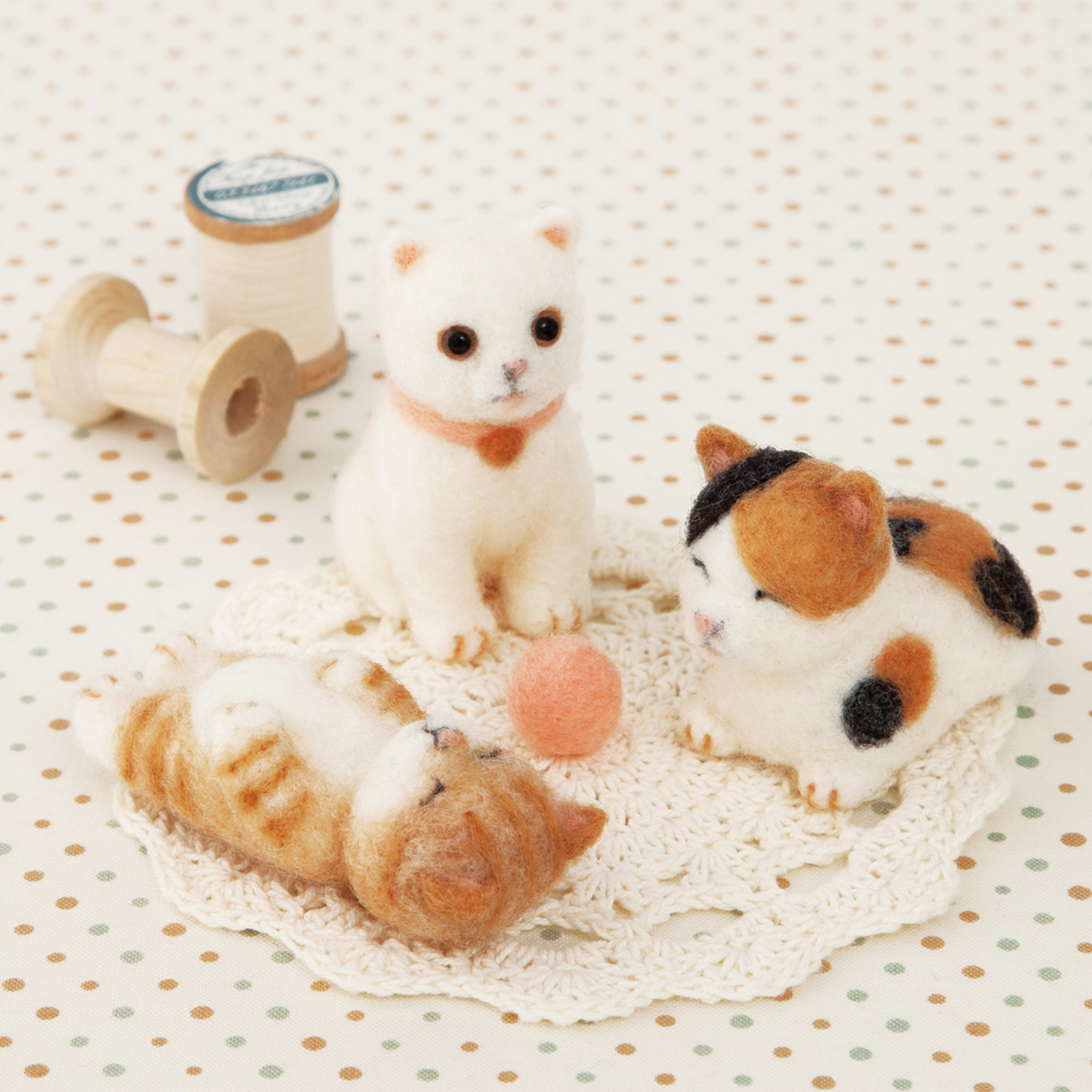 【お取り寄せ・返品不可】H441-580 ねこの赤ちゃん 羊毛フェルトキット (個)