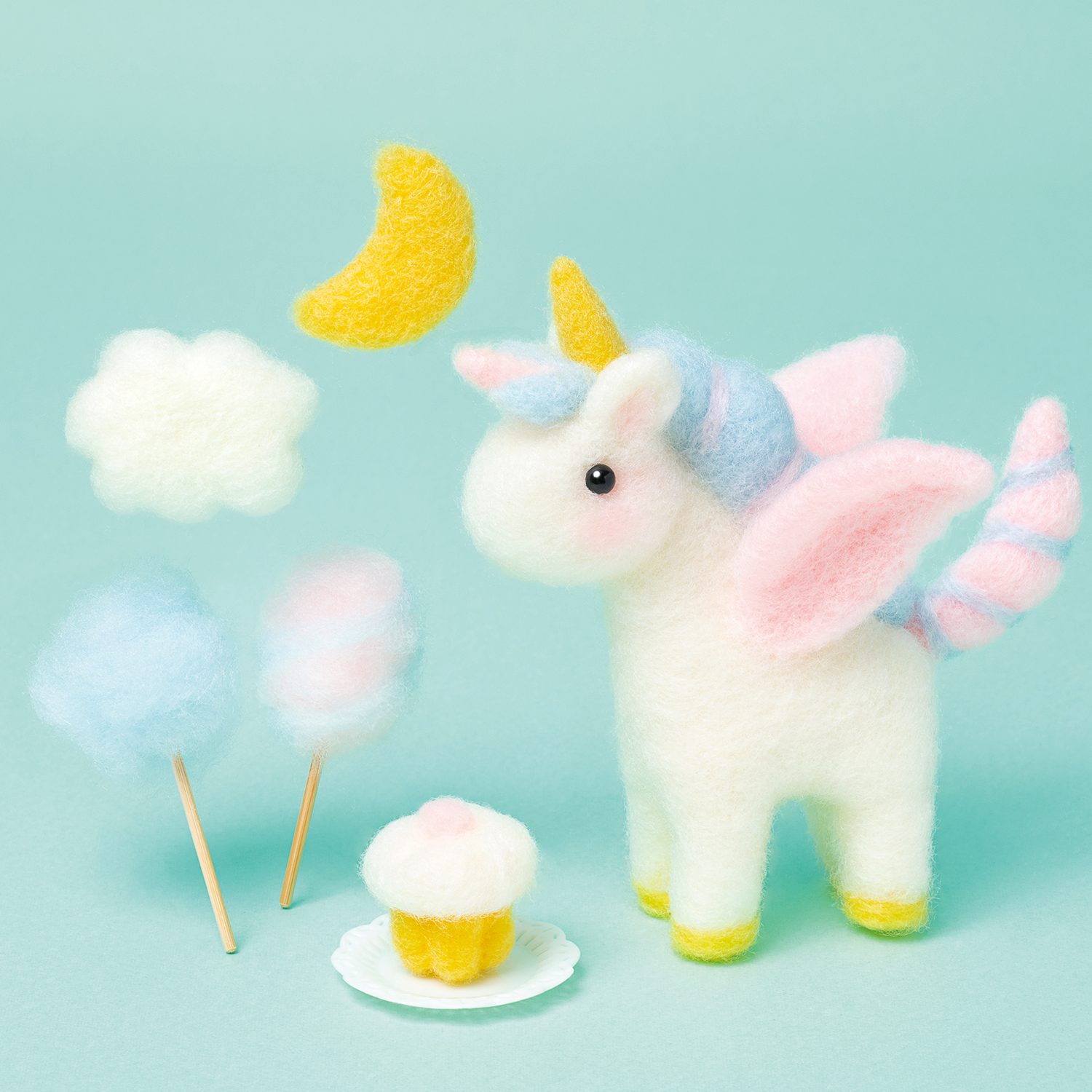 【お取り寄せ・返品不可】H441-660 ユニコーン＆ゆめふわチャーム 羊毛フェルトキット (個)