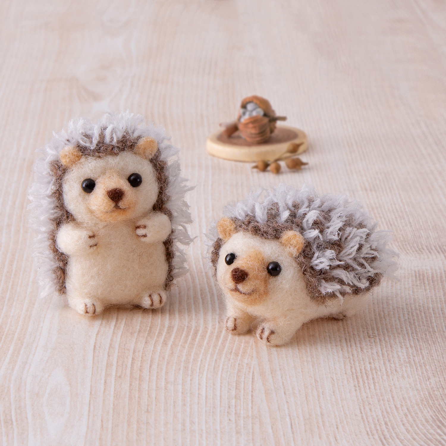 [On order/not returnable] H441-667 Animals made with needle felt: Hedgehog Kit (pcs)