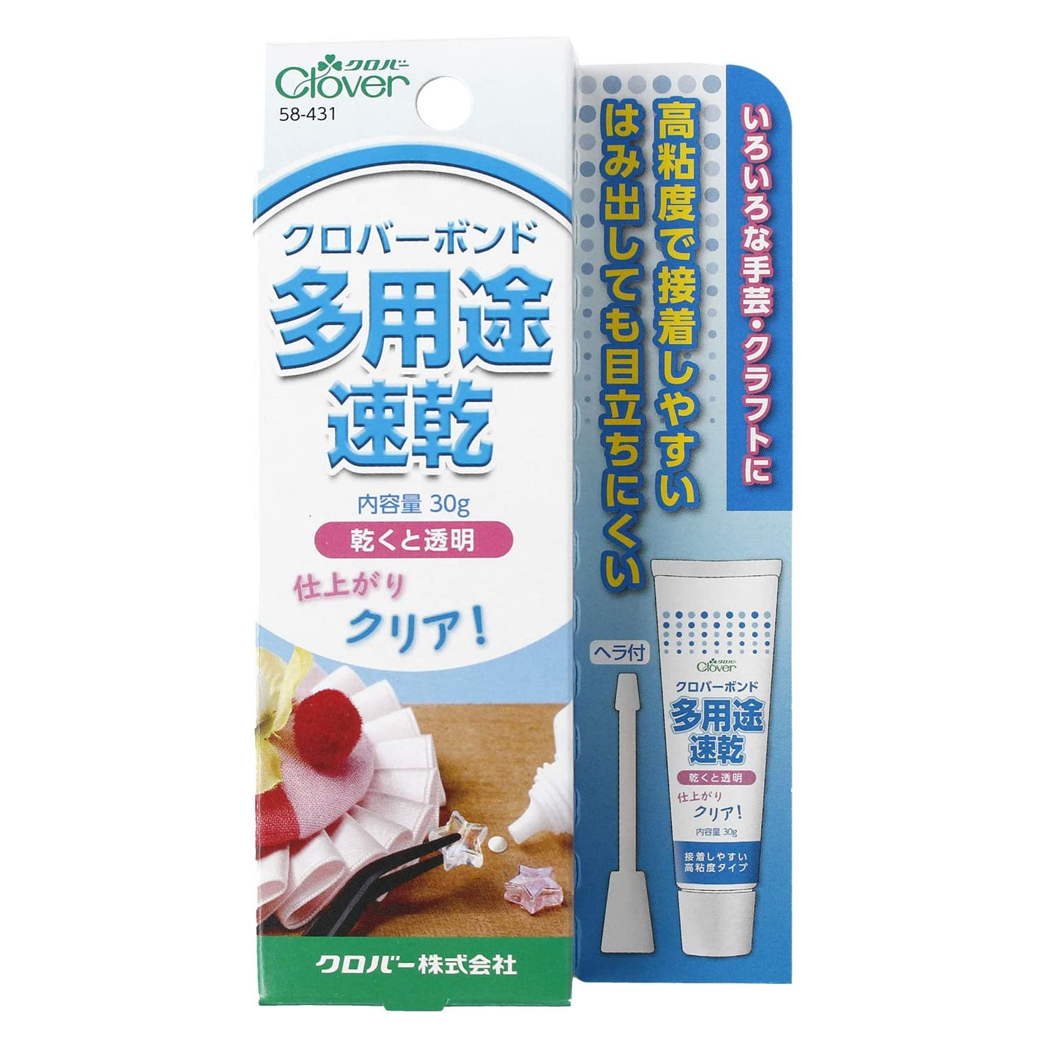 CL58-431 クロバーボンド 多用途・速乾 ヘラ付き 30g (本)