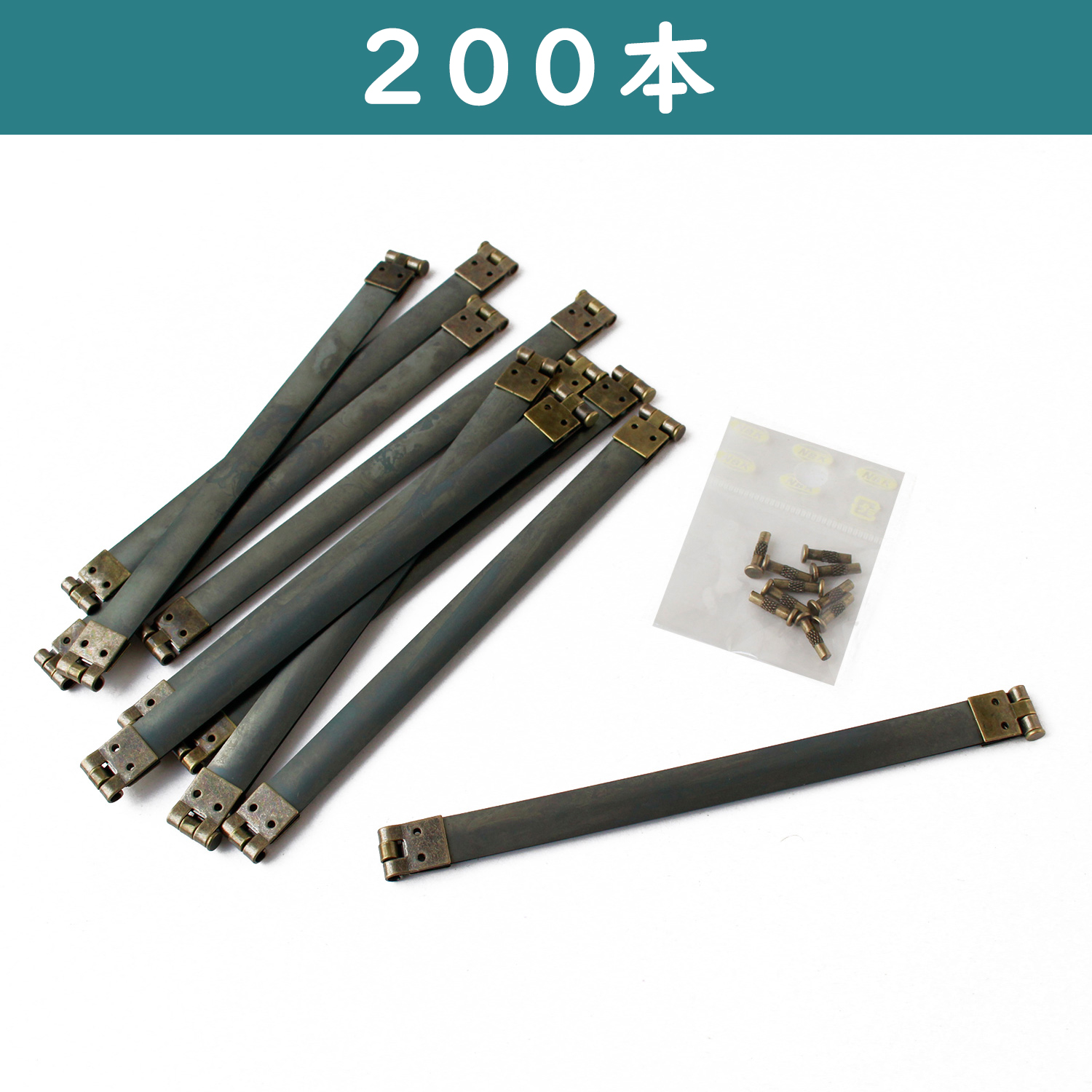 【年末年始】【お取り寄せ・返品不可】JS8004-200 バネ口金 14cm AG 200本 (箱)