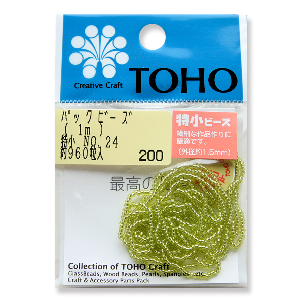 SSB-24-PC TOHO 糸通しビーズ特小 NO.24 銀メッキ 約960粒 (袋)