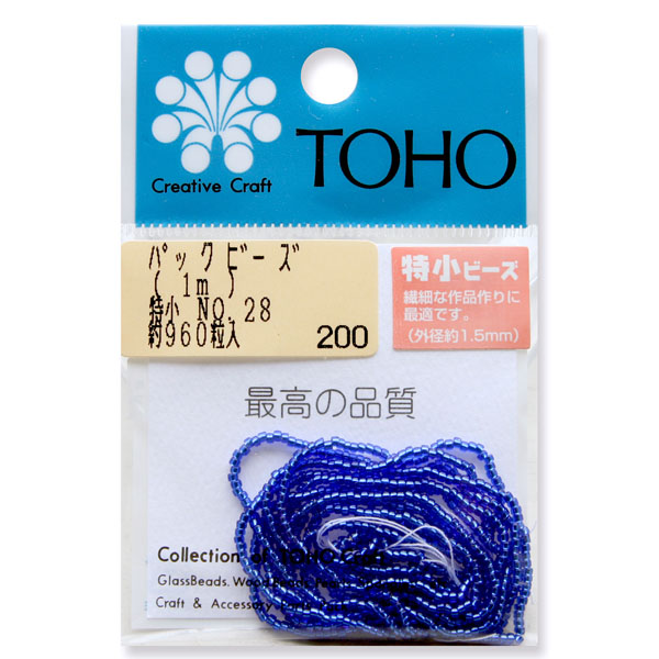 SSB-28-PC TOHO 糸通しビーズ特小 NO.28 銀メッキ 約960粒 (袋)