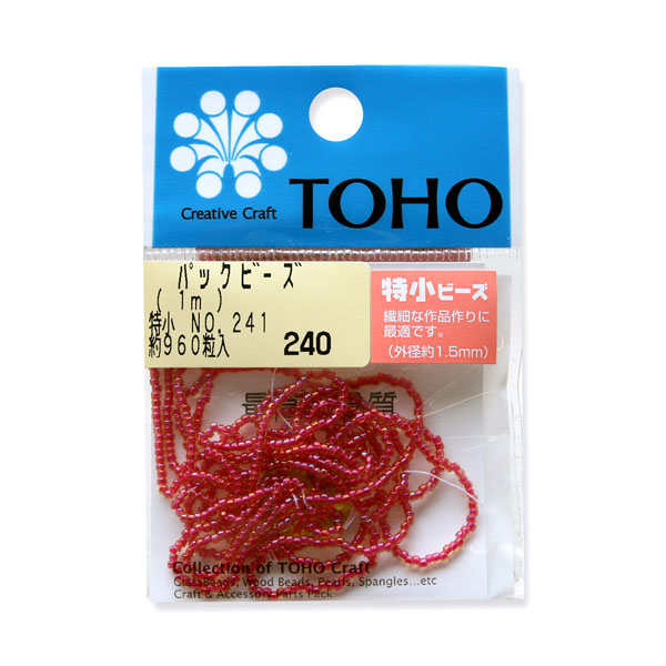 SSB-241-PC TOHO 糸通しビーズ特小 NO.241 着色オーロラ 約960粒 (袋)