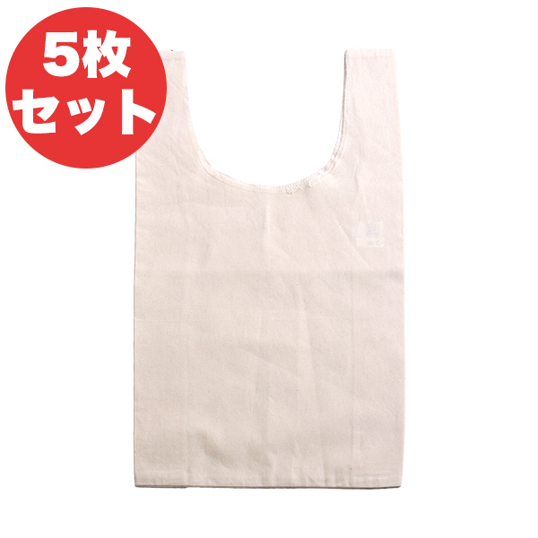 ES212-5 Cotton Marche Bag Medium Size 5pcs/set (set)