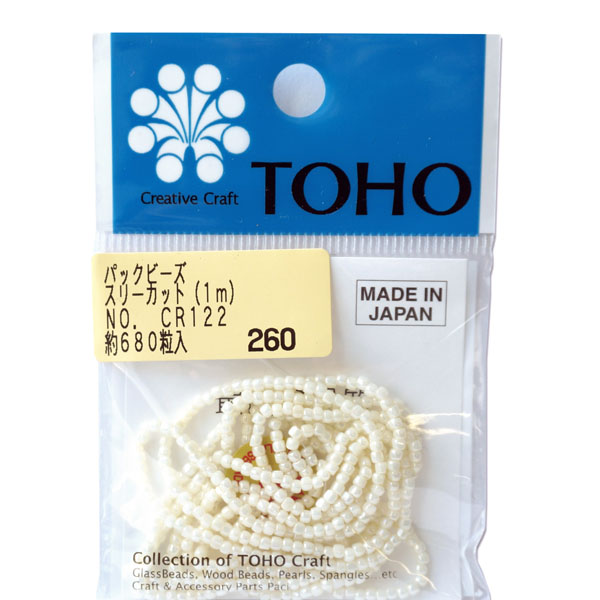 MSB-CR122-PC TOHO Beads on a Thread  Three-cut Beads (small, round)  1m approx. 680pcs Gemstone Luster (pack)