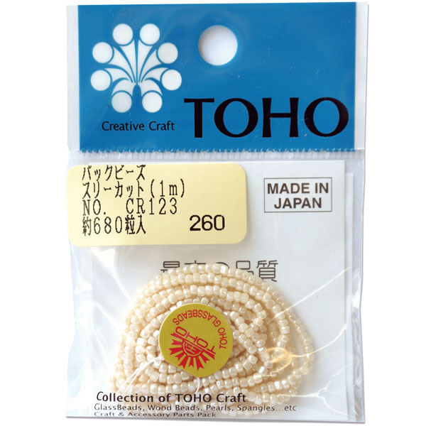 MSB-CR123-PC TOHO Beads on a Thread  Three-cut Beads (small, round)  1m approx. 680pcs  Gemstone Luster (pack)