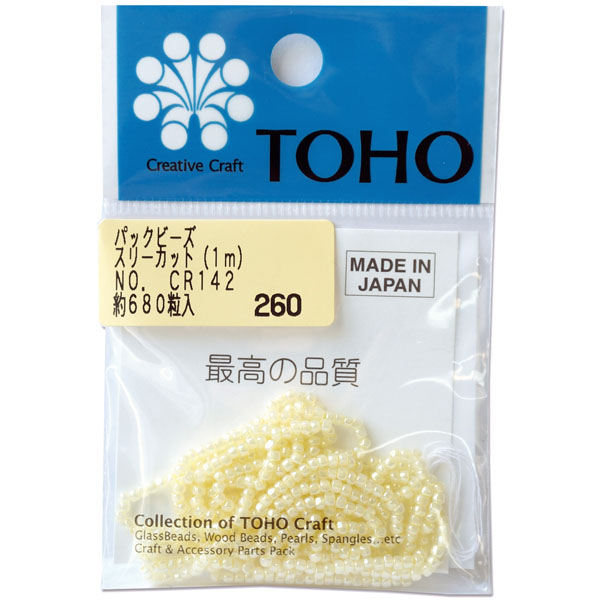 MSB-CR142-PC TOHO Beads on a Thread  Three-cut Beads (small, round)  1m approx. 680pcs  Ceylon (pack)