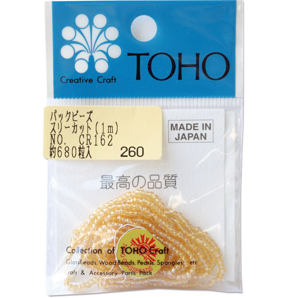 MSB-CR162-PC TOHO Beads on a Thread  Three-cut Beads (small, round)  1m approx. 680pcs  Ski Aurora (pack)