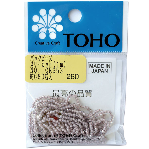 MSB-CR353-PC TOHO Beads on a Thread  Three-cut Beads (small, round)  1m approx. 680pcs  Luster (pack)